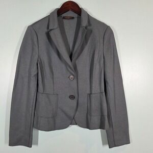 VTG Peserico Women's Wool Cashmere Blend Blazer Gray Size 44/US 12 Made in Italy